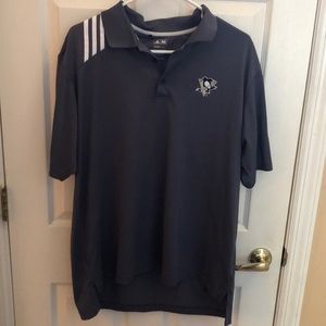 Adidas Men's  Penquins Golf Shirt Sz Large